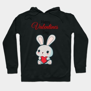 Rabbit Happy Valentines Day Hoodie